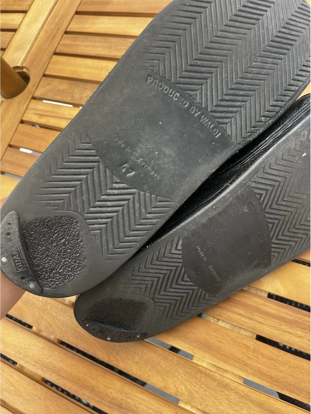 Finn Comfort Riad Men's Black Buggy Leather Slide Sandal Size EUR 47 / 12.5 US